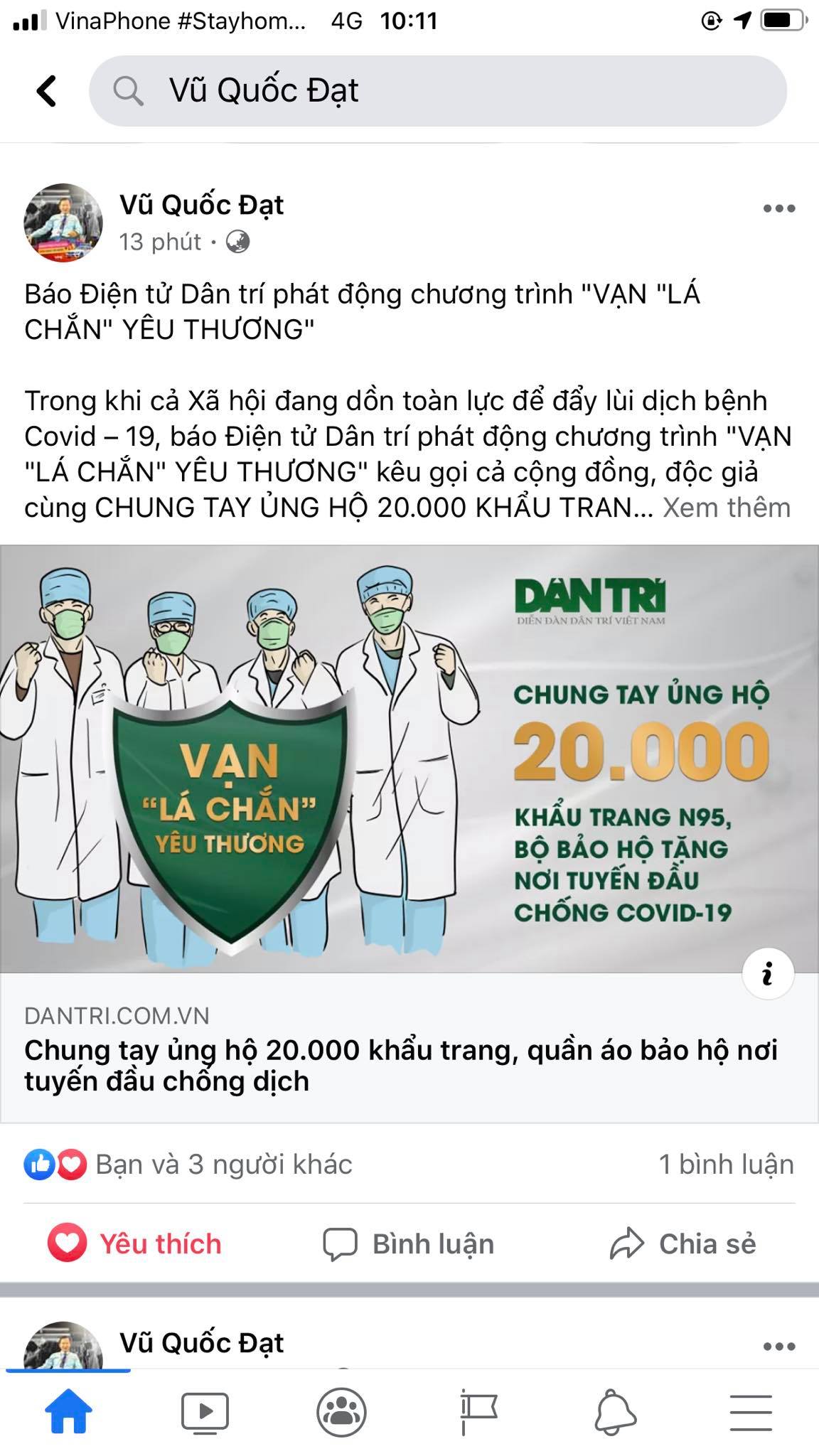 Chiến dịch “Vạn lá chắn yêu thương”!