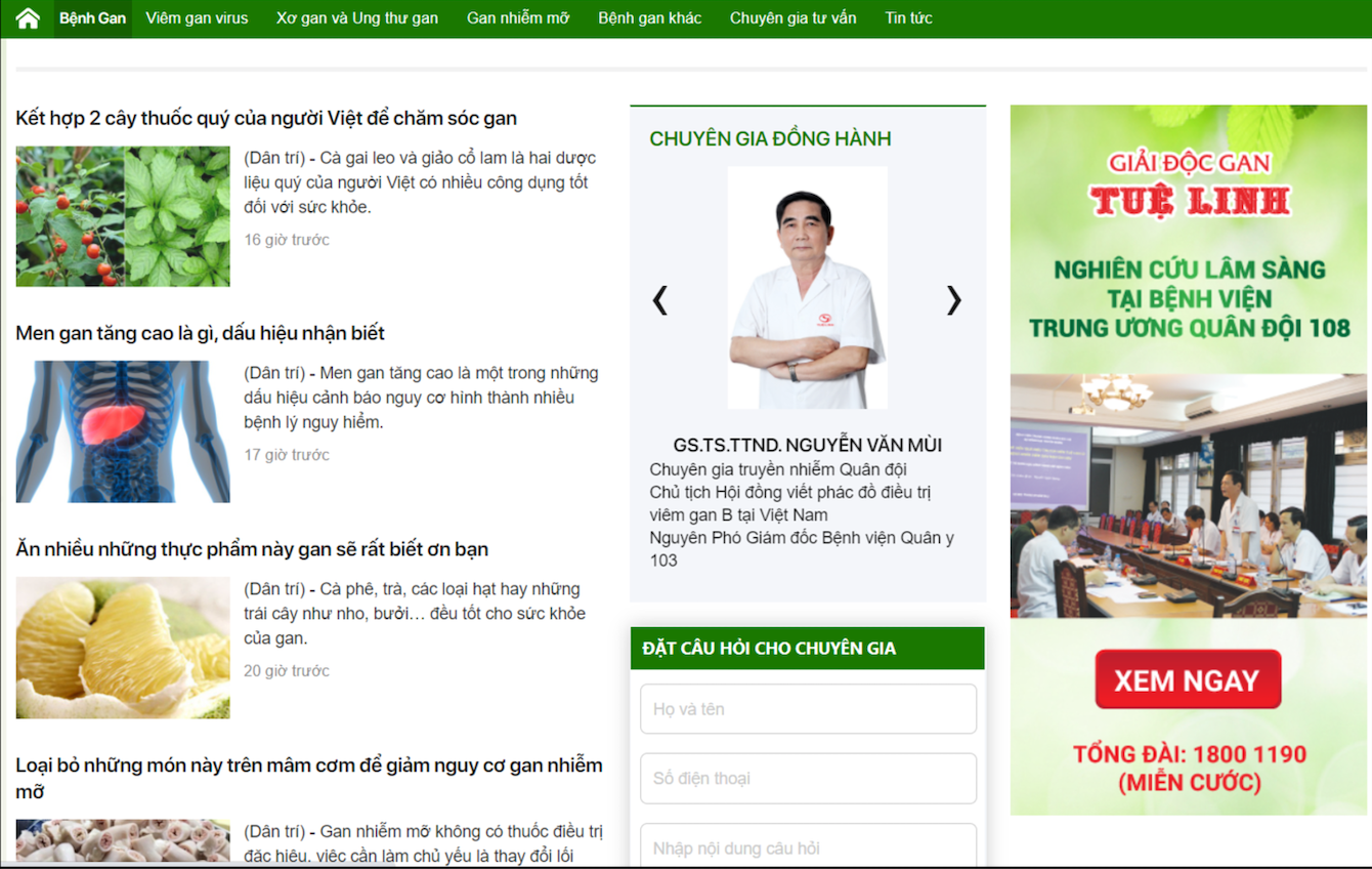 Bệnh gan – Dược Tuệ Linh