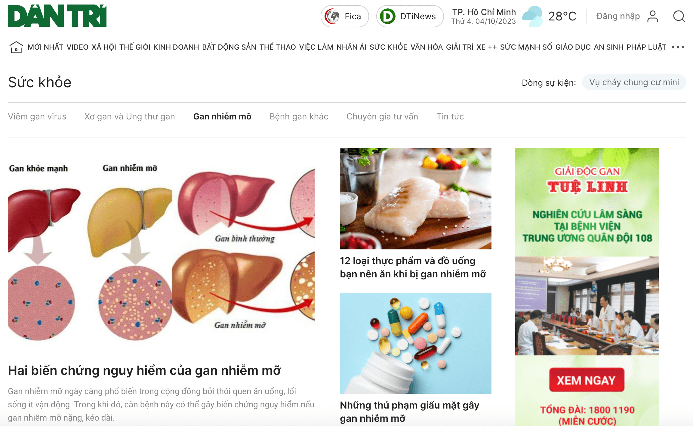 Bệnh gan – Dược Tuệ Linh