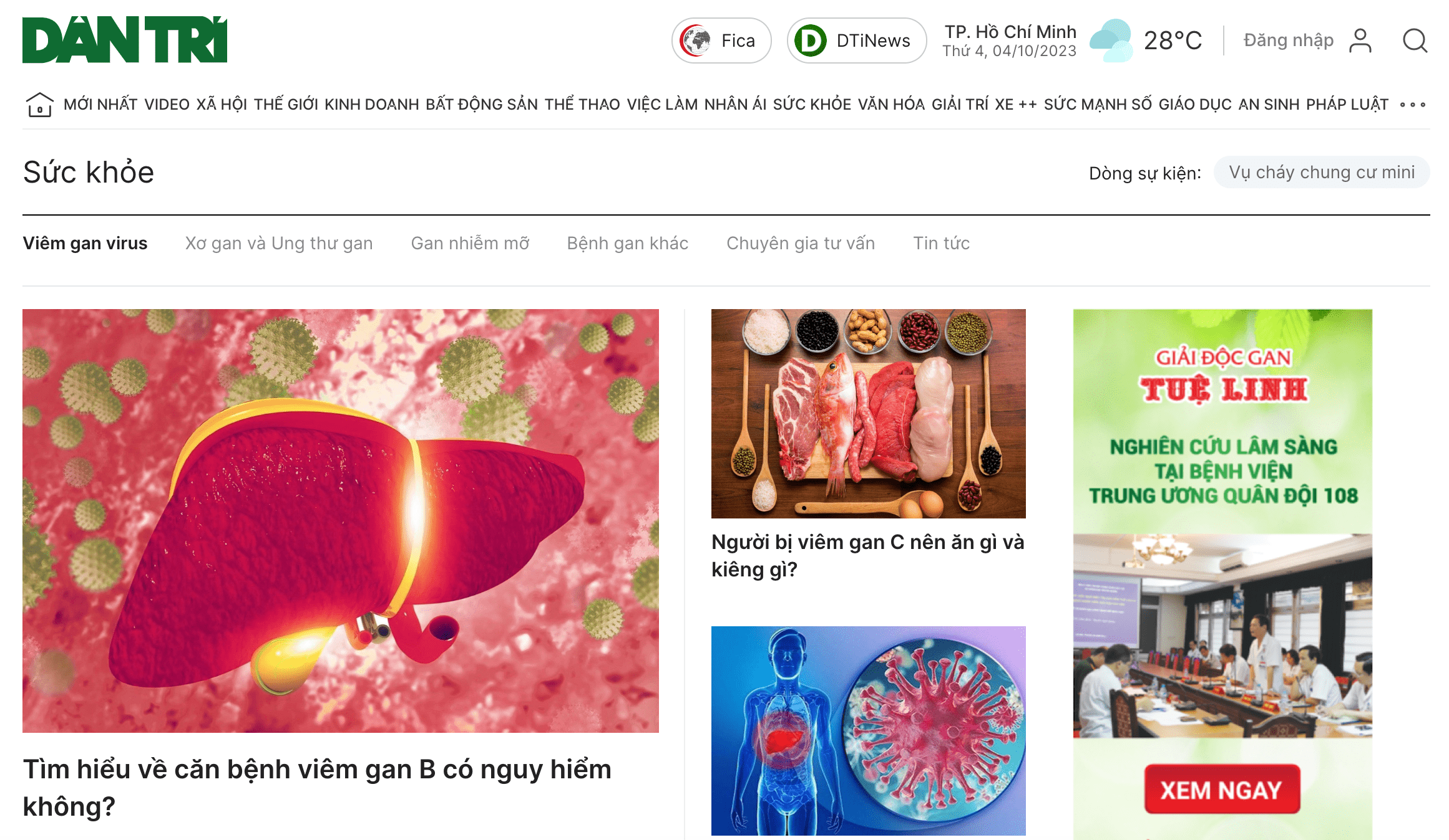 Bệnh gan – Dược Tuệ Linh