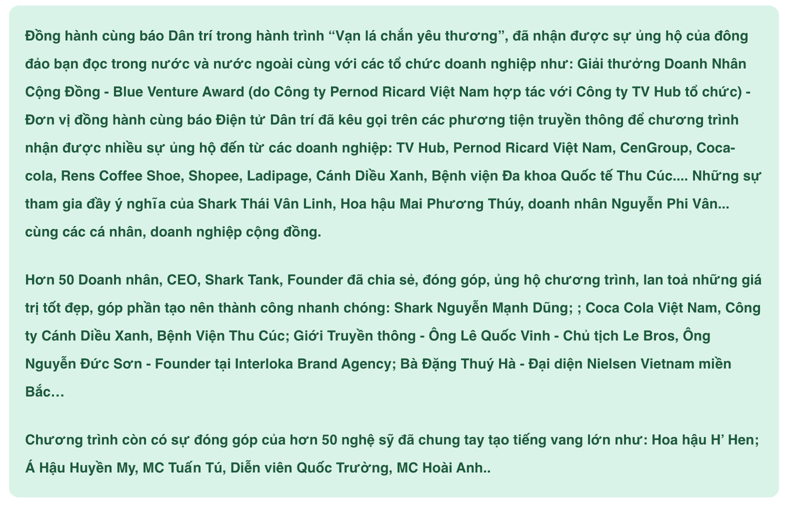 Chuỗi tọa đàm ” Lá chắn khỏe”