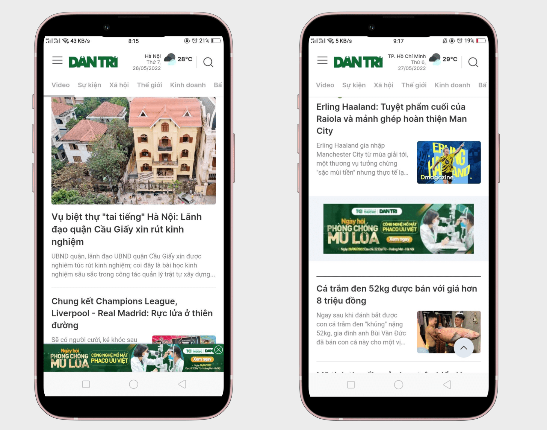 Banner chân bản MB và Banner TTSK bản MB trong ngày sự kiện: