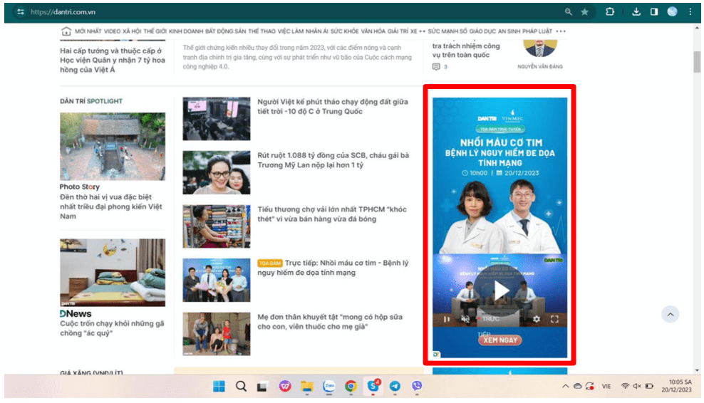 VINMEC – “NHỒI MÁU CƠ TIM – BỆNH LÝ NGUY HIỂM ĐE DỌA TÍNH MẠNG”