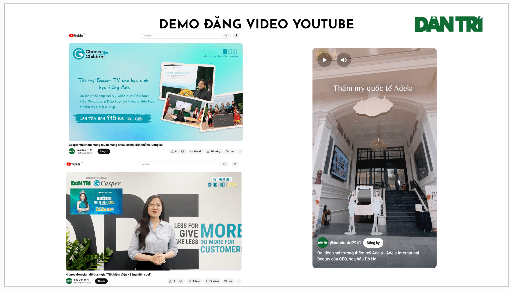 DEMO ĐĂNG VIDEO YOUTUBE 