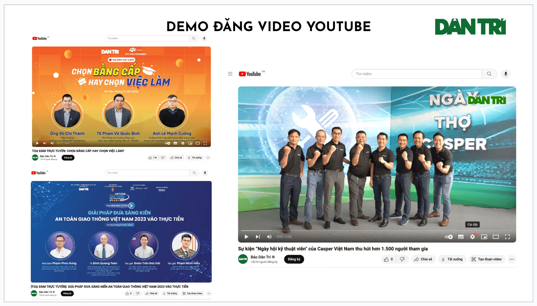 DEMO ĐĂNG VIDEO YOUTUBE