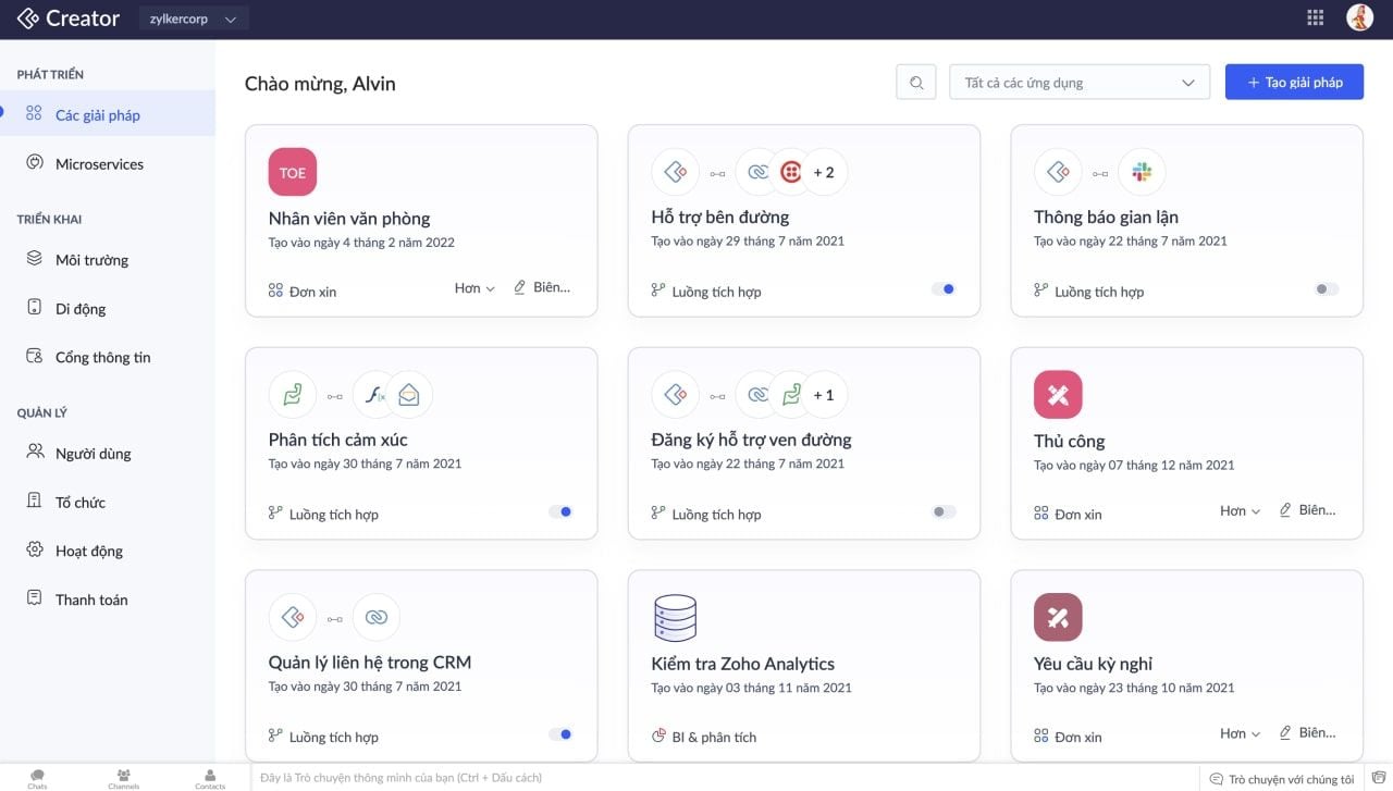  Zoho Creator: Nền tảng phát triển ứng dụng Low-Code cho doanh nghiệp