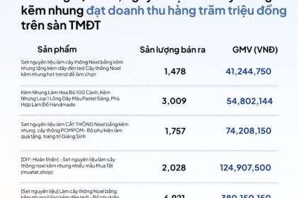 Xu hướng làm cây thông kẽm nhung và thành công của các nhà bán hàng trên sàn TMĐT