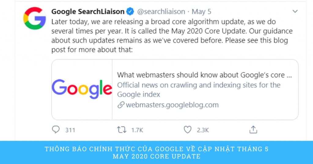                      Cập nhật giải thuật Google ngày 5/5/2023: Ảnh hưởng, nguyên nhân và phương pháp khắc phục                        