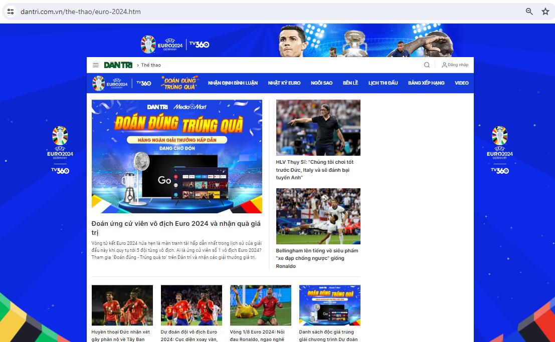 Euro 2024: Đoán đúng – Trúng quà