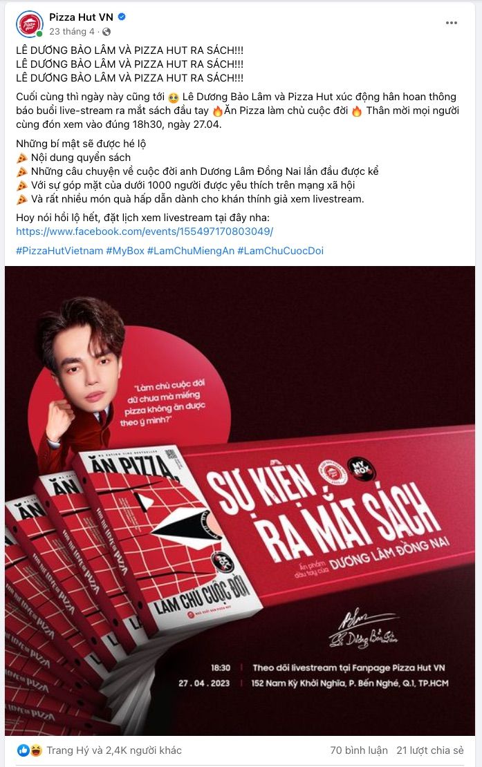          Chiến dịch Đột Phá của Pizza Hut: "Làm Chủ Miếng Ăn, Làm Chủ Cuộc Đời"        