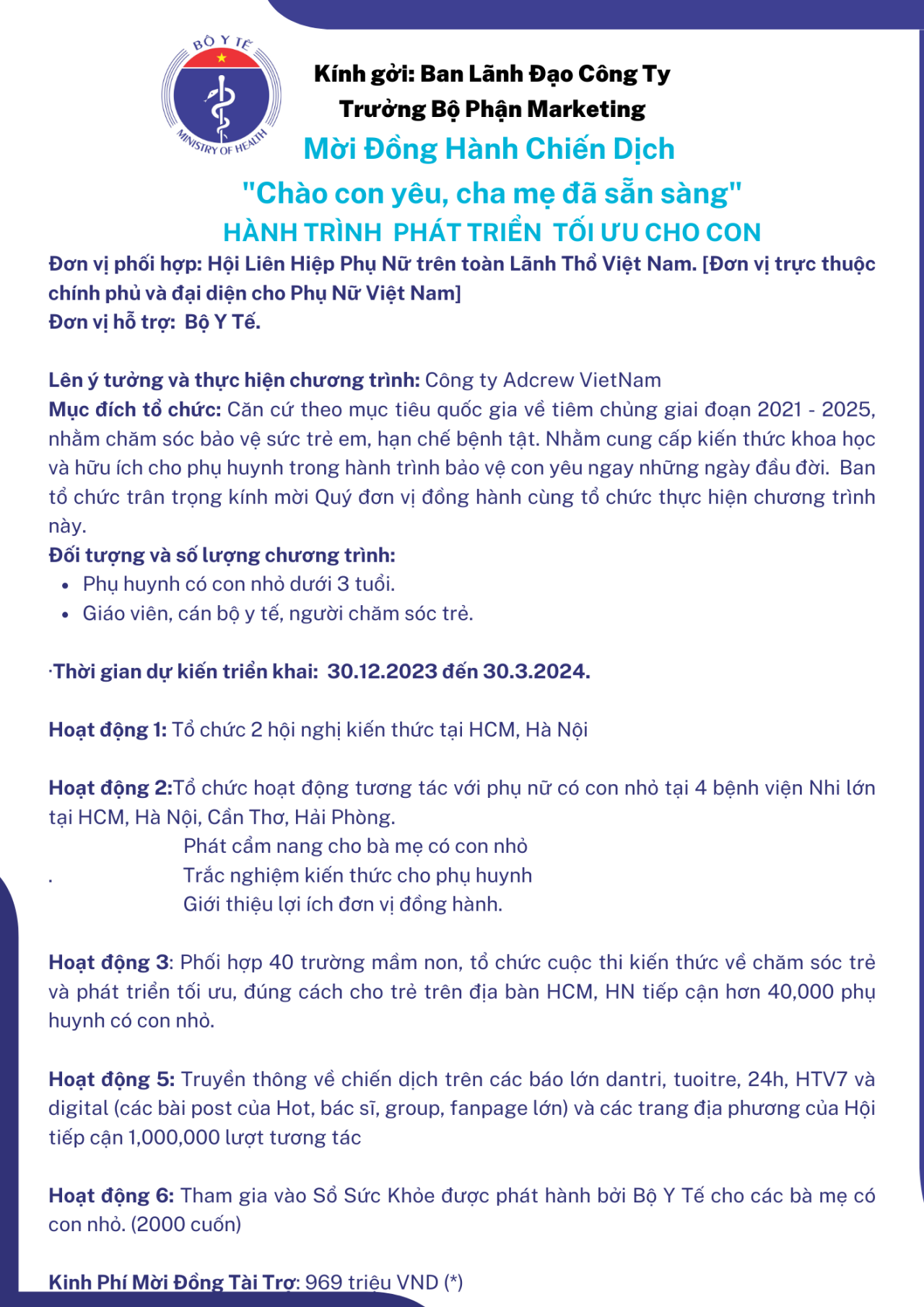  Chiến dịch "Chào con yêu, cha mẹ đã sẵn sàng": Đồng hành cùng hành trình phát triển tối ưu cho trẻ em Việt Nam