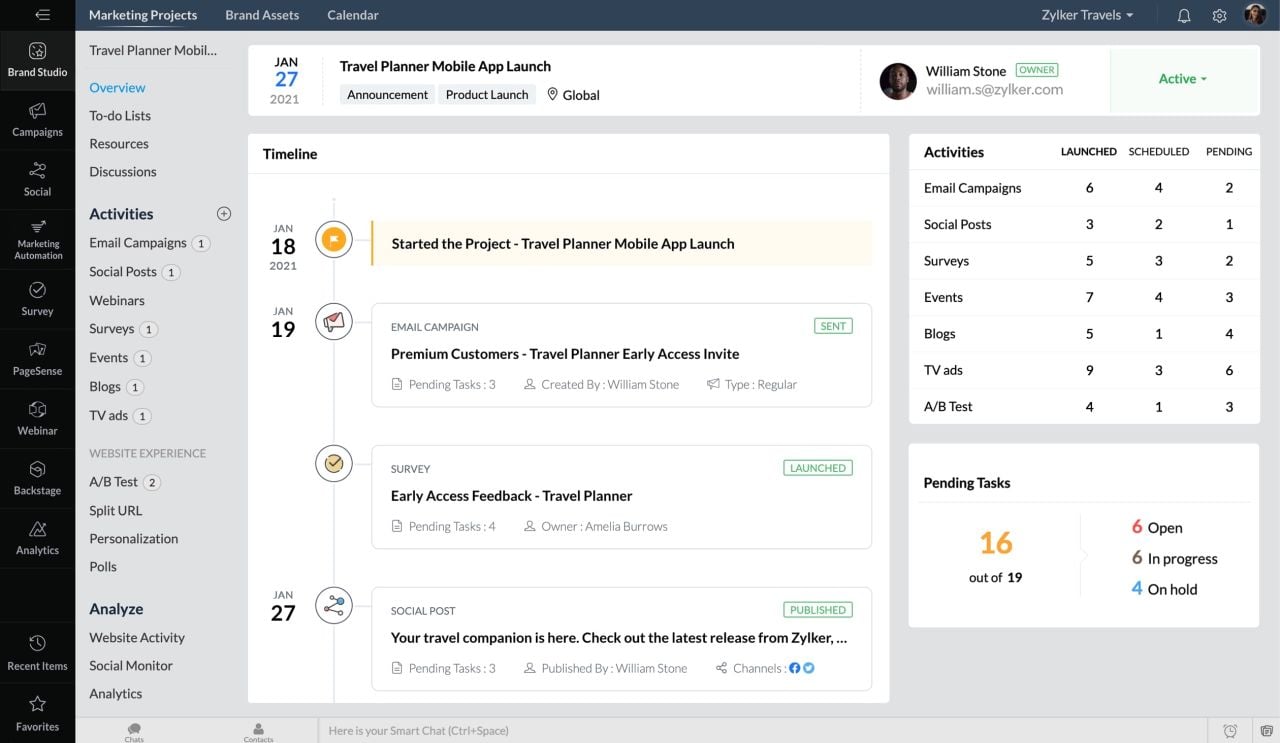  Zoho Marketing Plus: Giải pháp hợp nhất nâng cao hiệu quả tiếp thị
