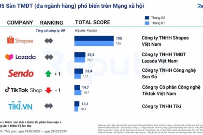 Tổng quan ngành Thương mại điện tử tháng 2/2024: Shopee dẫn đầu, Sendo bất ngờ vượt mặt TikTok Shop